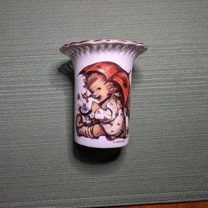 M.J. Hummel Umbrella Girl Lattice Cup/Vase